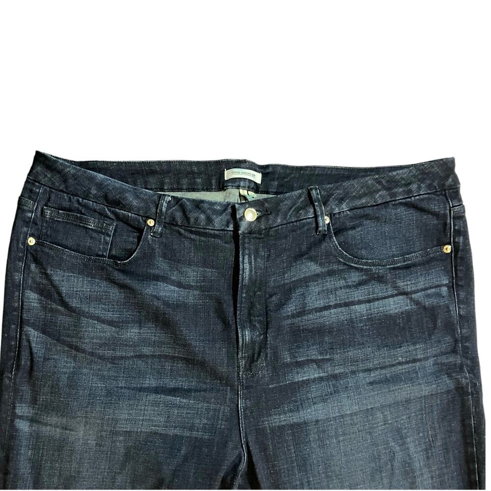 Good American Good Legs Women's Dark Wash Denim 28" Inseam Skinny Jeans SZ 24 - Picture 3 of 11